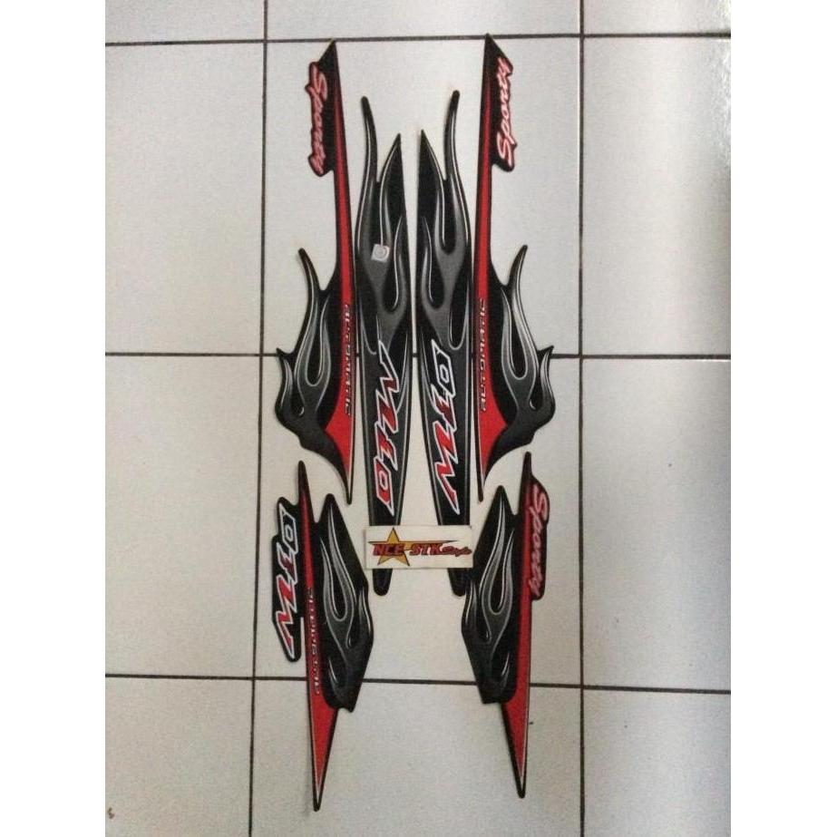 Stiker striping Mio Sporty 2006 hitam