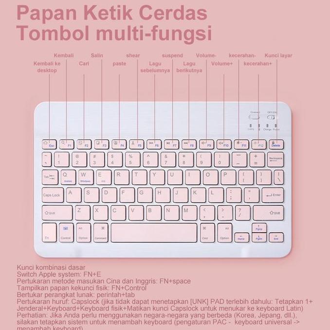 Sennasendadi - Wireless Bluetooth Keyboard Mouse Wireless Tablet Laptop Wireless Keyboard 10 Inch Bl