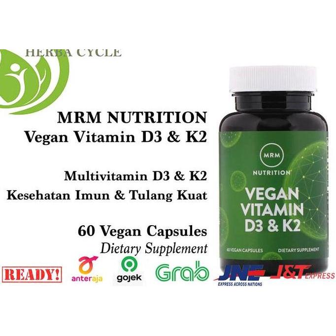 MRM Vegan Vitamin D3 K2 (60 VegCaps) Vit D3 K2 Vegan ORI USA