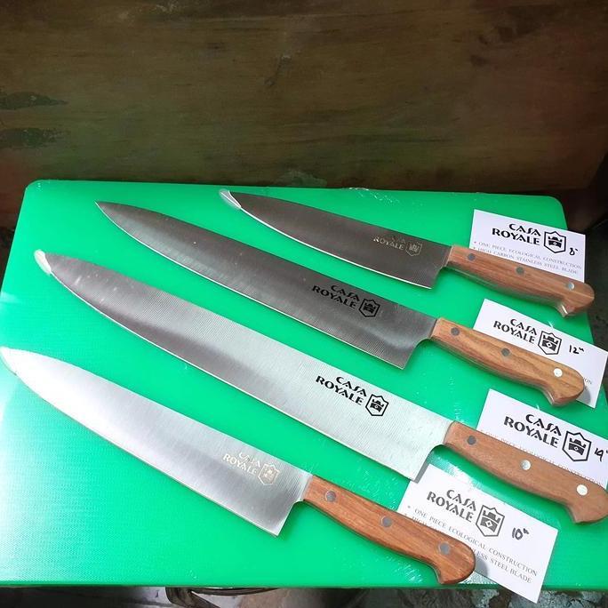 NEW Pisau Chef Deluxe CASA ROYALE (IWASAKA) gagang Kayu 8" 10" 12" 14 inch