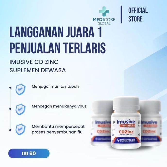 3Debozzska - Imusive Cdzinc 60 Kap - Vitamin C D Zinc Untuk Imun Booster Dan Daya Tahan