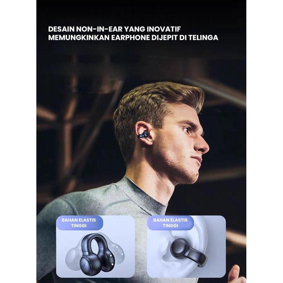Promo TWS M47 - wireless headphone earring type sports ear TWS Bluetooth Diskon
