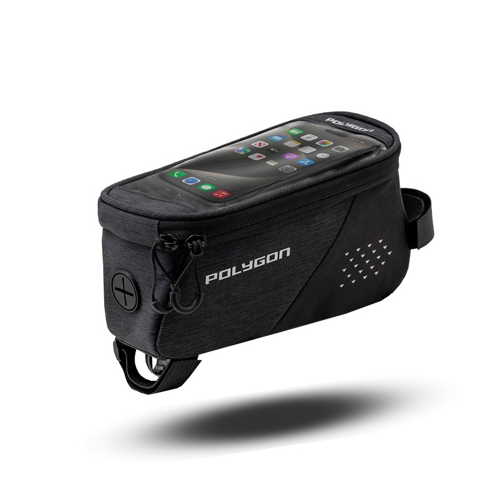Top Tube Bag POLYGON  With Phone Display 1 L Tas Hp di sepeda Tas Sepeda Rak Hp sepeda Tas gowes ser