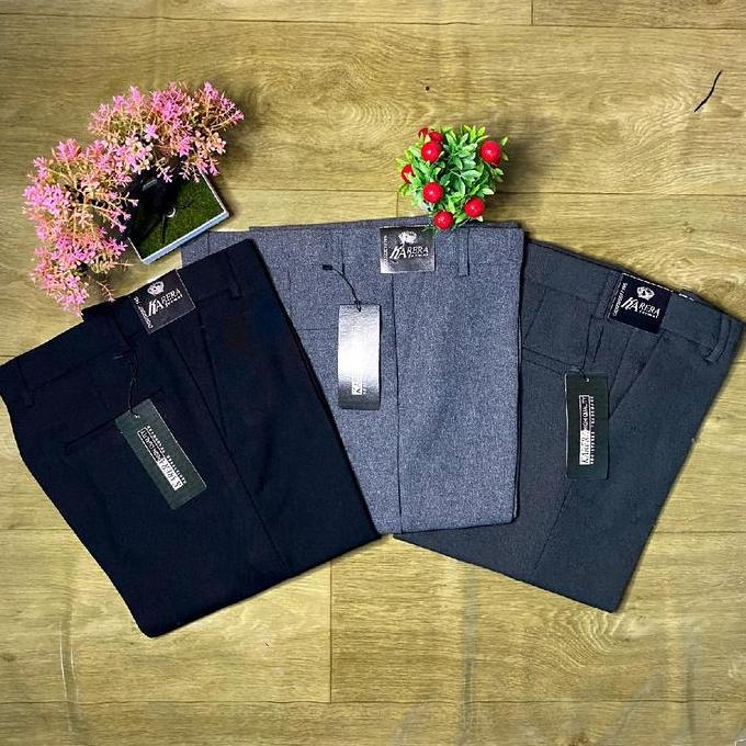 Viral  Karera Celana Formal Pria Slimfit Original Panjang Kantor Abu Muda Abu Tua Hitam Navy Cream K