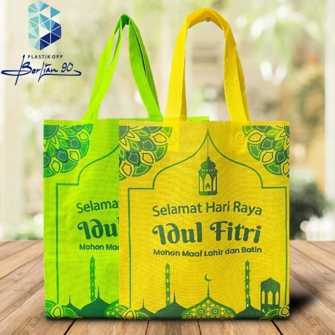 Tas Spunbond Idul Fitri 30 x 40 GoodieBag Lebaran Tas Kain Idul Fitri