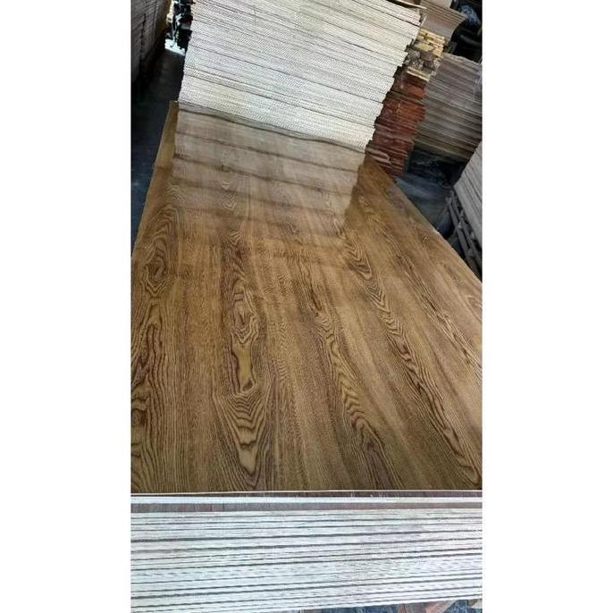 TRIPLEK POLYPRINT MOTIF KAYU 3MM SISA POTONGAN WARNA COKLAT