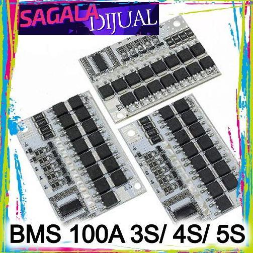 3S 4S 5S BMS 100A 18650 Battery Protection Circuit Balance Charging