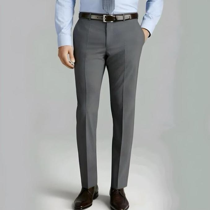 Gratong Celana Kantor Formal Pria Slimfit Bahan Dasar Kain Woll Kualitas Hitam Putih Cream