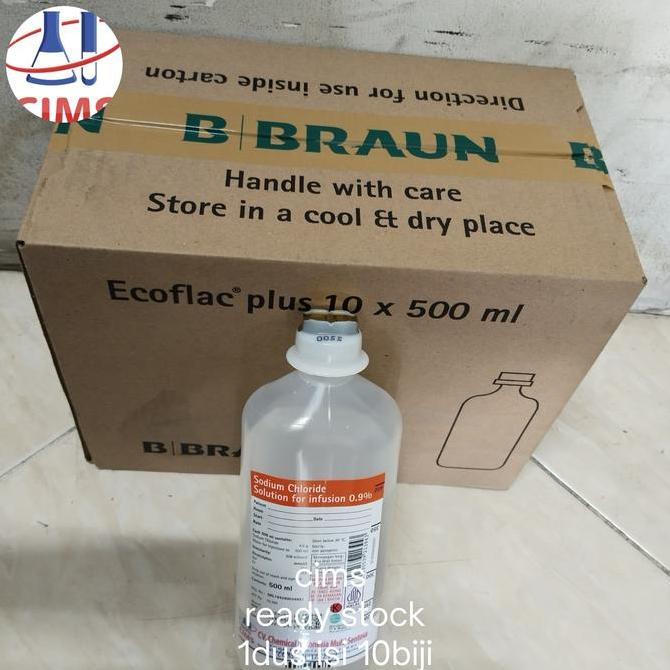 sodium chloride 0,9% - 500ml ready stock 1dus isi 10biji