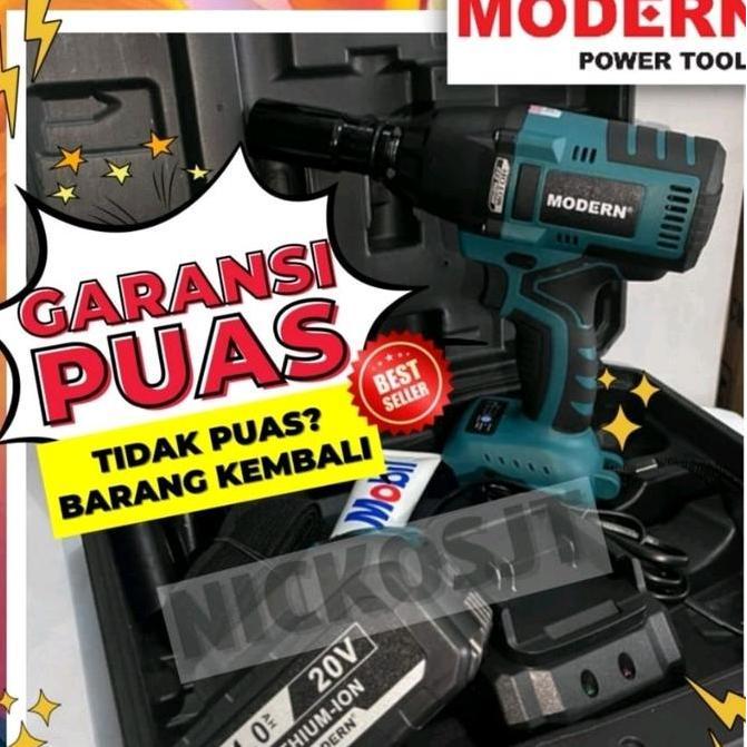 modern M65 impact wrench cordless 20V impek buka baut mesin impact baterai Batrai M 65