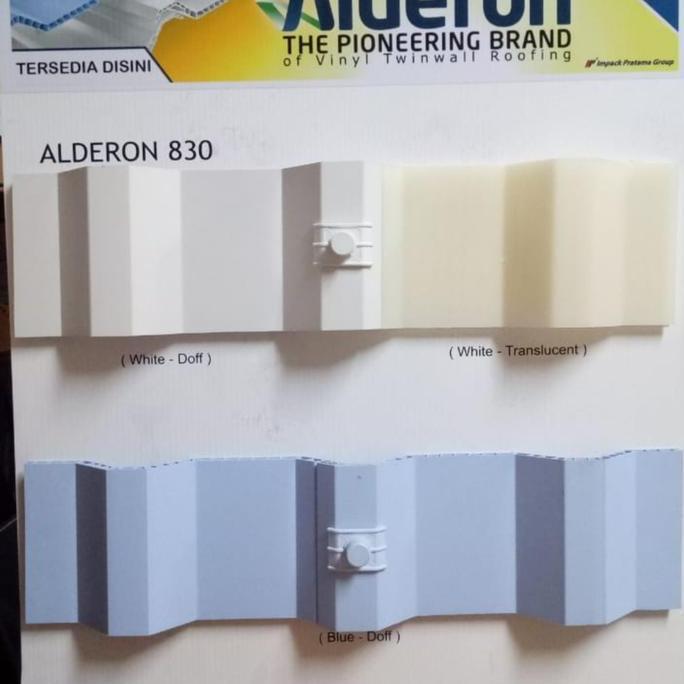 Atap Alderon R830 Semi Transparan ( Translucent) masuk cahaya 20%