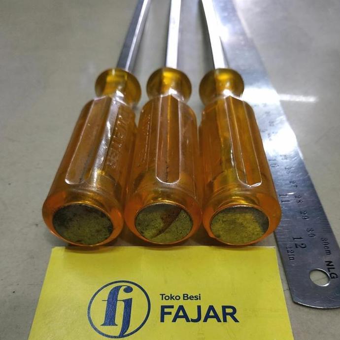 Obeng ketok besar bunga plus ( + ) 8 mm x 8 inch 20 cm Jupiter