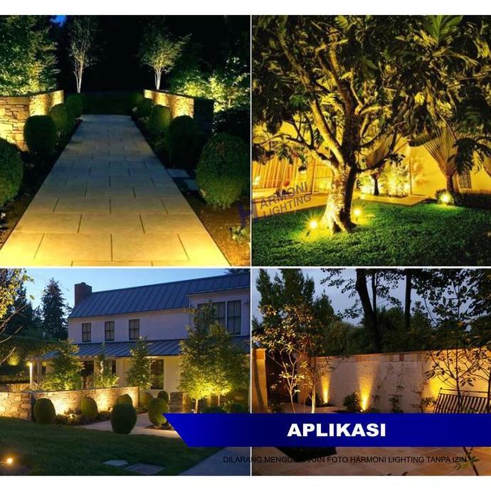 Ready stock Kap Lampu Sorot Taman Sorot Outdoor Waterproof Bohlam Fitting E27