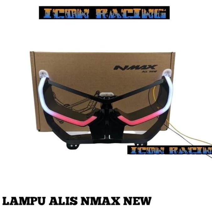 VERNOLAN Lampu Alis Nmax New Plus Frame Nmax New Lampu Alis Depan Nmax New 2020 2021 2022 Lampu Led 