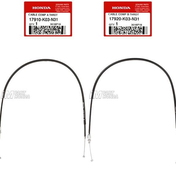 17910-K03-N31 17920-K03-N31 KABEL GAS A B ATAS BAWAH REVO FI INJEKSI