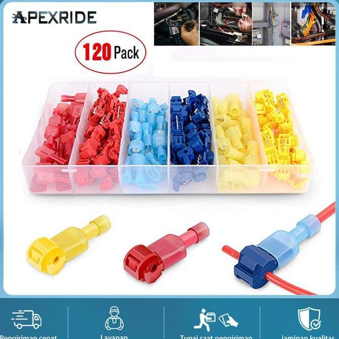 CIARY ID-Apexride 120 PCS/BOX Klip Terminal Multi Kabel Quick Jumper Klip Konektor Kabel Listrik Jum