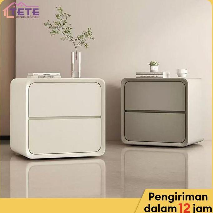 CARADA TETE-Meja Nakas 30cm Meja Nakas Kulit Asli Minimalis Bedside Tables Kecil Modern Meja Sudut P