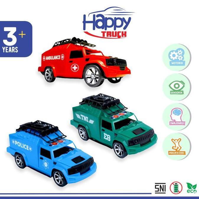 Promo Happy Truck Mobil Jumbo Pro Team Truck Road Warrior Police Big Truck Mobil Hamer Truk Tangki T