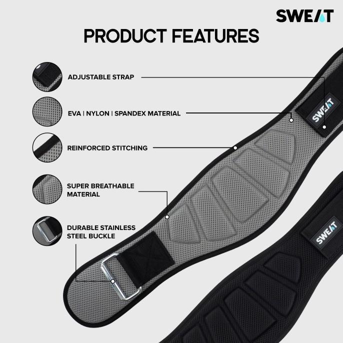 DISKON SWEAT AUTHORIZED - EVA WEIGHTLIFTING BELT | WEIGHTLIFTING BELT - SABUK UNTUK OLAHRAGA ANGKAT 