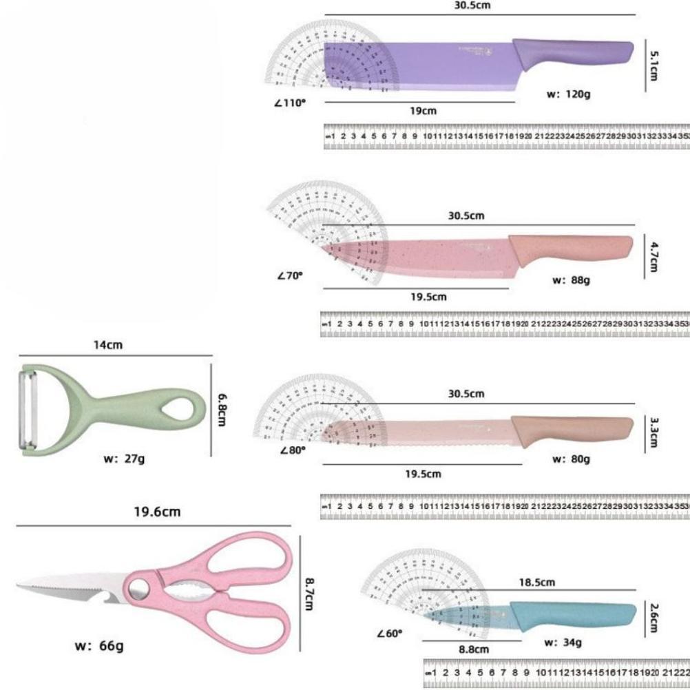 Discount Pisau Dapur Set Original Bahan Stainles Steel Premium Lengkap Kuat dan Super Tajam