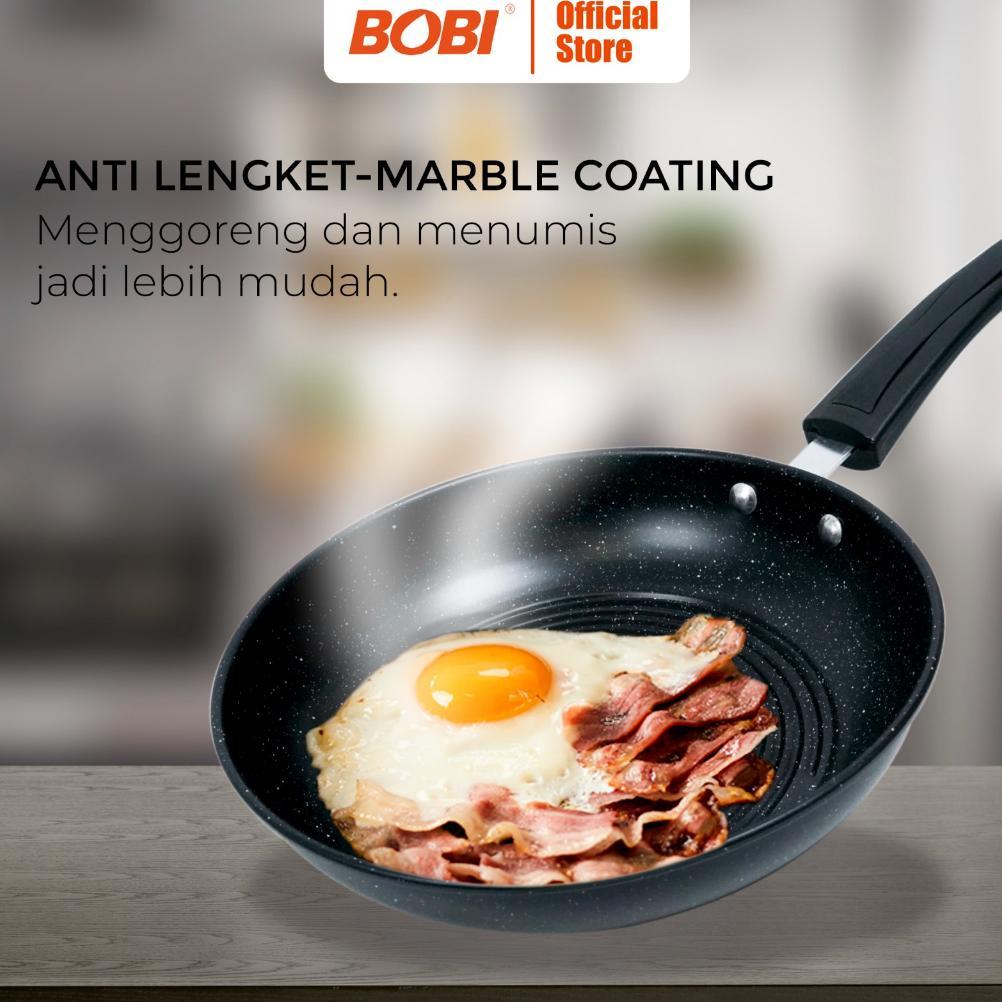 NEW PROMO Wajan Teflon Penggorengan 22 cm // Wajan Penggorengan Anti lengket Wok Pan // Teflon Prakt