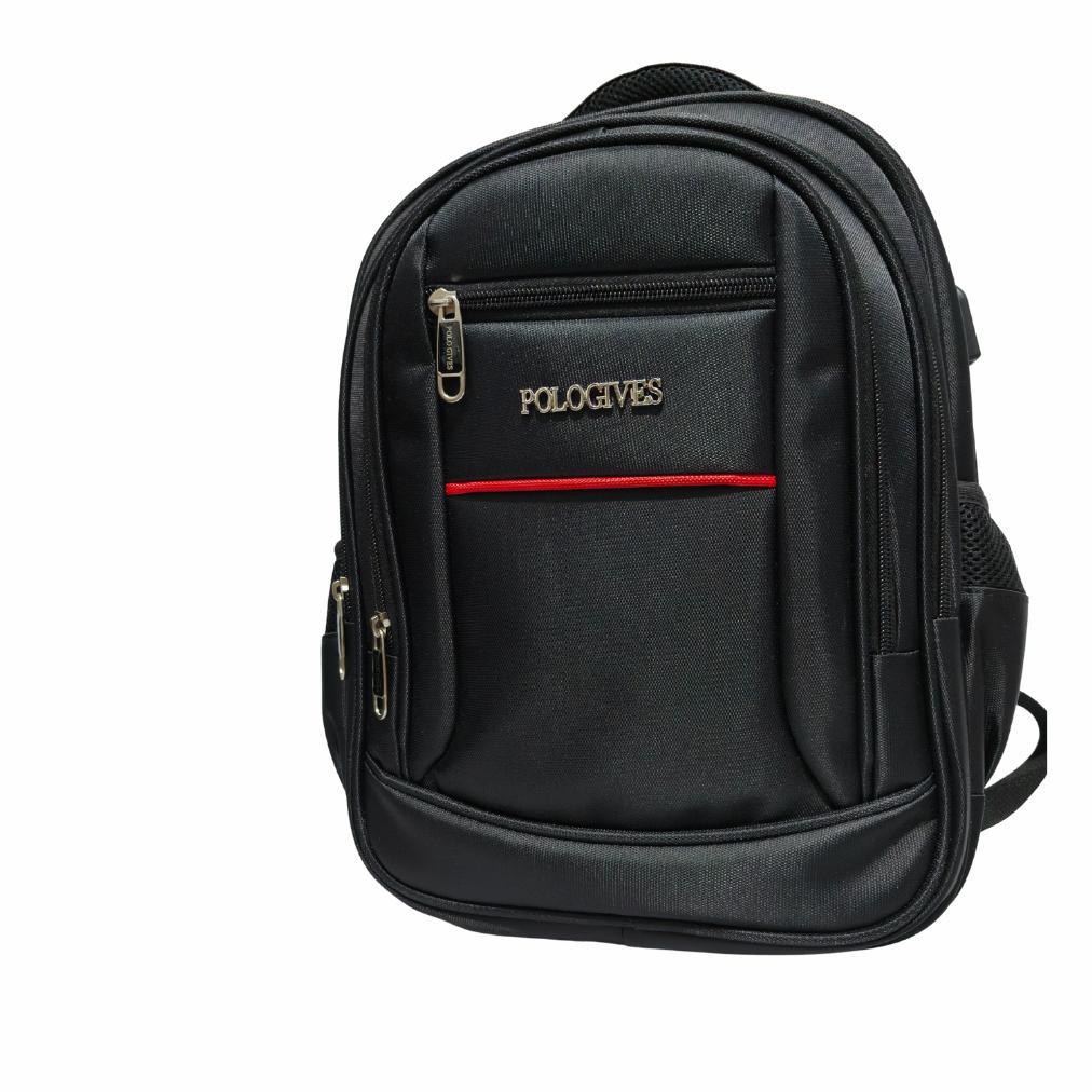 BESTPROMO Tas Ransel Pria 15 Inch POLO GIVES- Gratis Raincover, Kabel USB, dan Kunci Tas