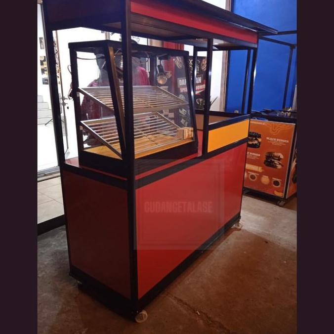 Terlaris Grobak Xpress Gerobak Fried Chicken + Etalase/Etalase Ayam/Gerobak Ayam Goreng