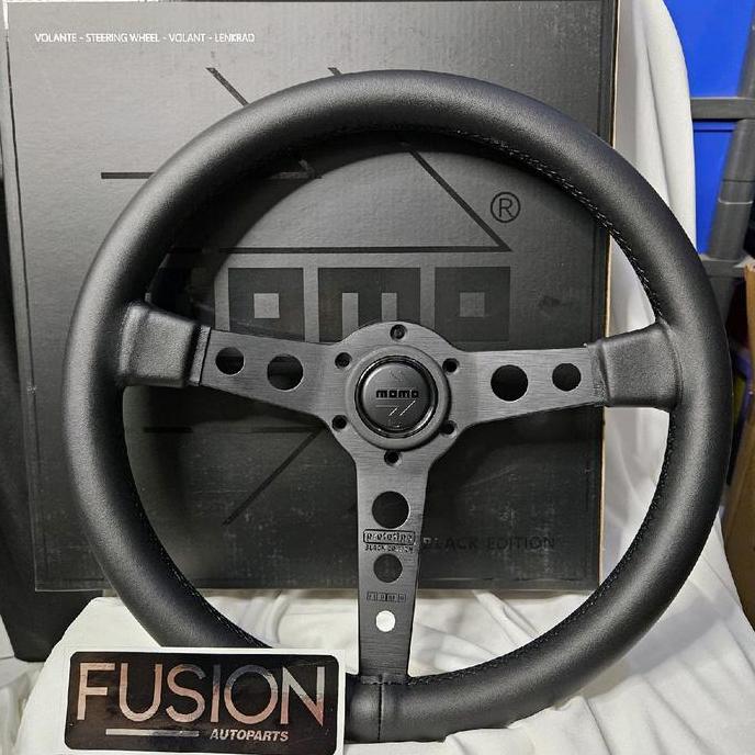 Stir Racing Momo Prototipo Black Edition Kulit 14 Inch Steer Stir Aftermarket Momo Prototipo Black E