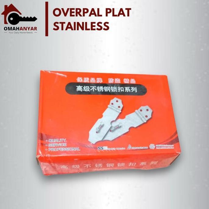 *****] Overpal Plat Grendel Gembok SS Stainless Steel