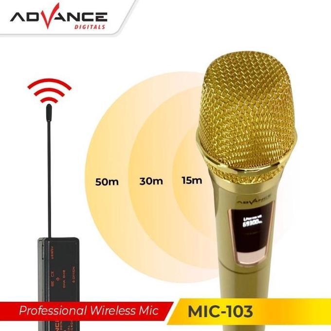 Allthebest- Advance Microphone Mic Single Wireless + Receiver MIC 103