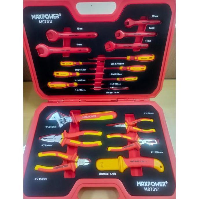 Terlaris 18Pcs Peralatan Tukang Listrik / Insulated Tool Set