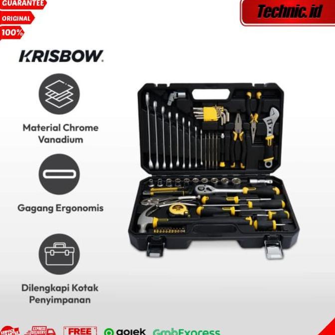 Terlaris Tool Kit Set Krisbow Set 78 Pcs Tools Box Perkakas Mekanik Multifungsi Perkakas Rumah Perka