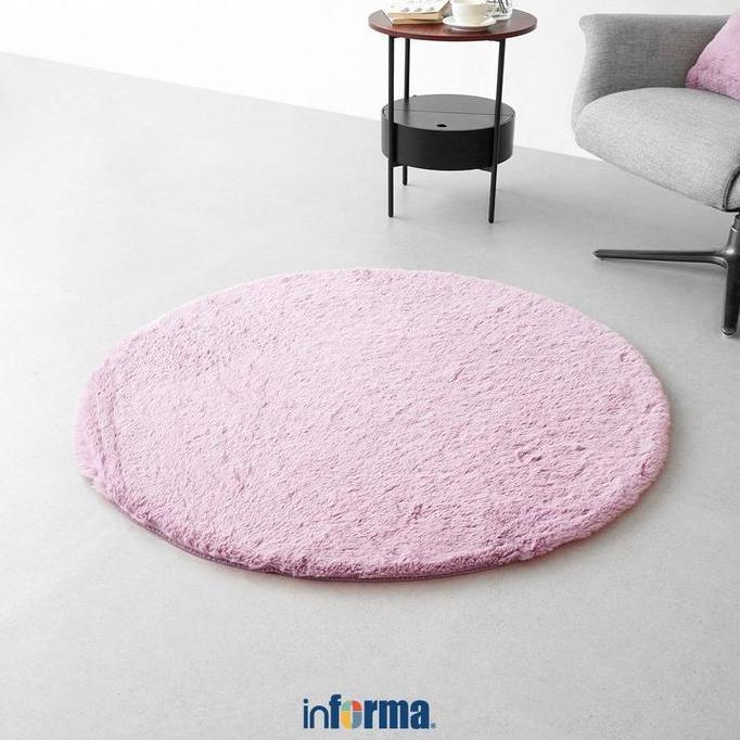 Promo Informa Karpet 120 cm Frosty Faux Fur - Ungu Alas Lantai Keset Bulu Penutup Dekorasi Ruangan P