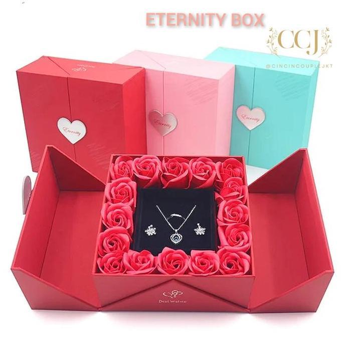 begi_goedang - eternity love promise ring box - hidden jewelry / box cincin nikah lamaran tempat kot