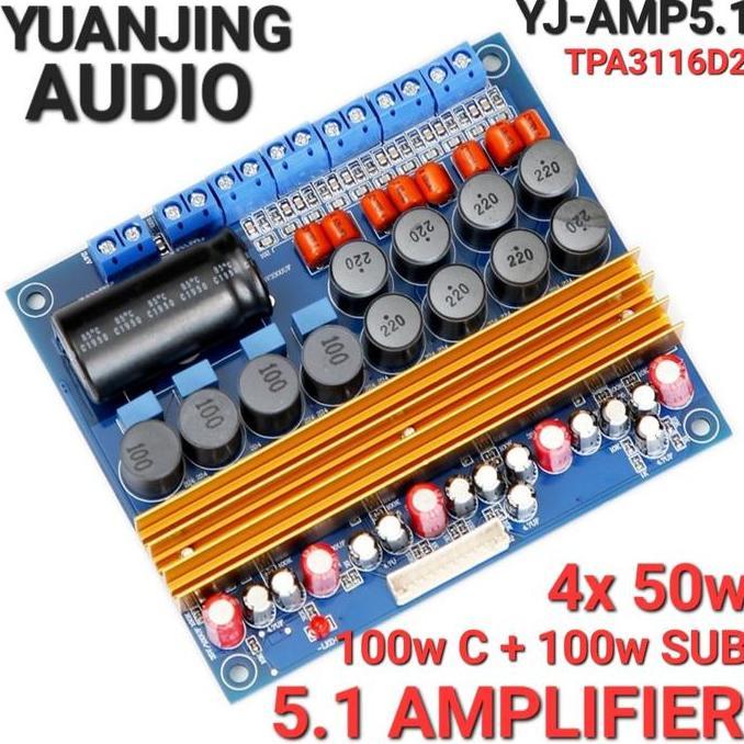 YUANJING AUDIO YJ-AMP5.1 Surround Amplifier Board TPA3116 4x50W+2x100W