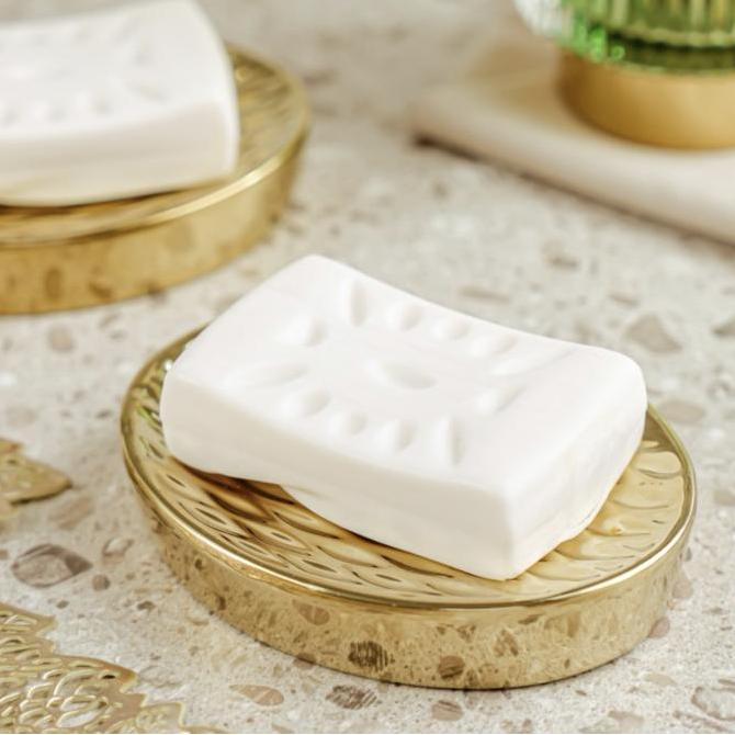 OK SOAP HOLDER TEMPAT TATAKAN SABUN AESTHETIC UNIK ELEGAN GOLD EMAS *