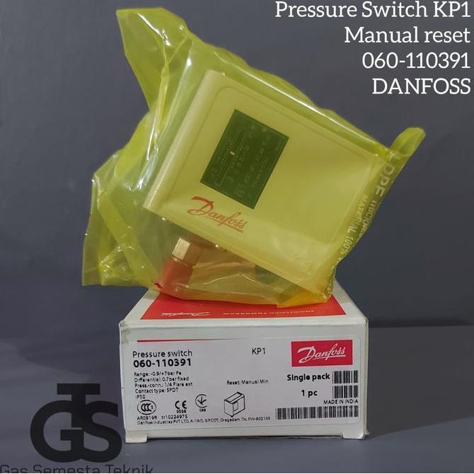 PRESSURE SWITCH KP1 MANUAL RESET (060-110391) DANFOSS | PRESSURE SWITCH DANFOSS KP 1