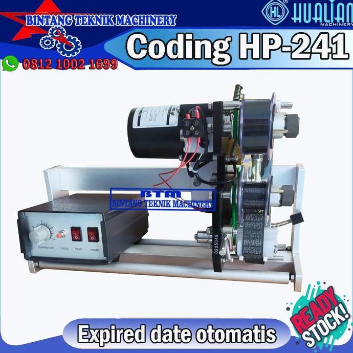 Terlaris Mesin Coding Machine Automatic Hp-241 Alat Cetak Kadaluarsa Packaging