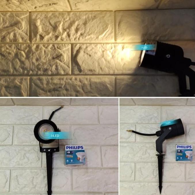 GL28A Lampu Taman Sorot MR 16 Outdoor LED Philips 4,5 watt Warm 220V
