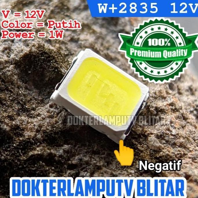 100PCS LED SMD 2835 12V 1W PUTIH