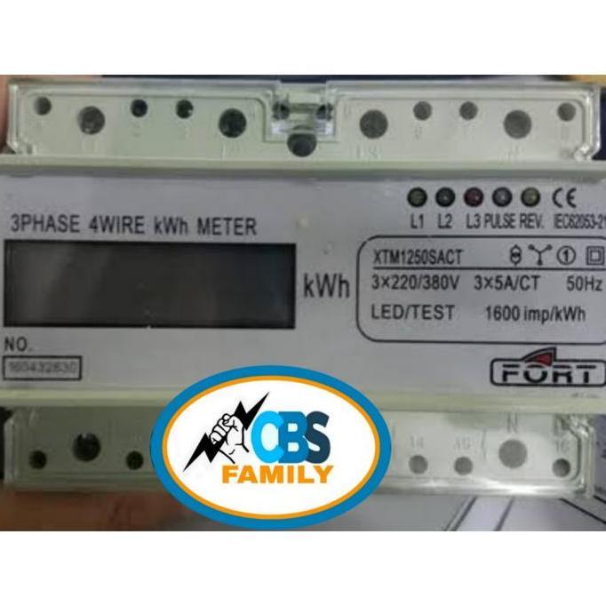 Fort Digital KWH Meter 3Phase Via CT XTM1250SACT / Meteran 3Phase
