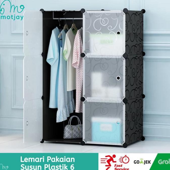 Lemari Pakaian Plastik 6 Susun Rak Susun