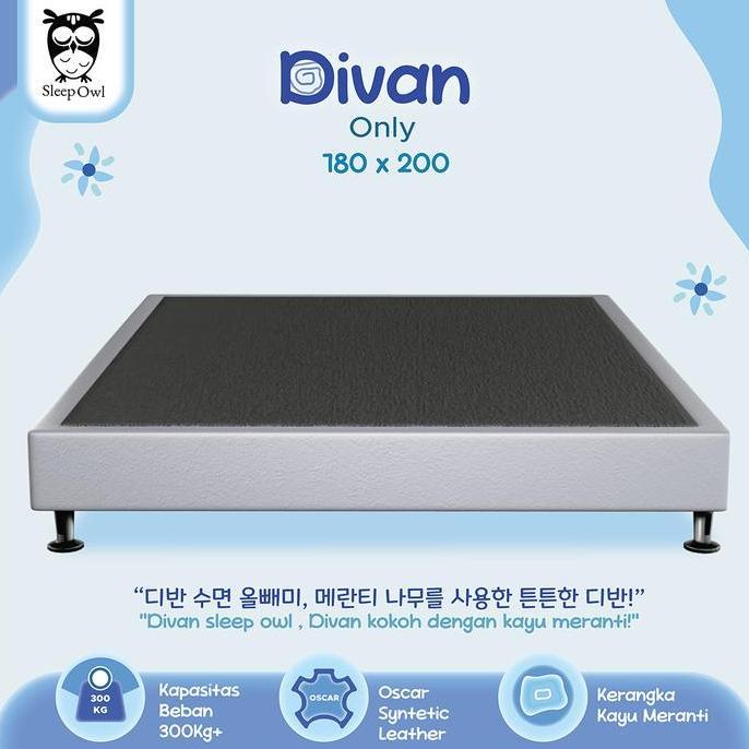 Dipan divan tanpa sandaran untuk springbed atau kasur (180x200)