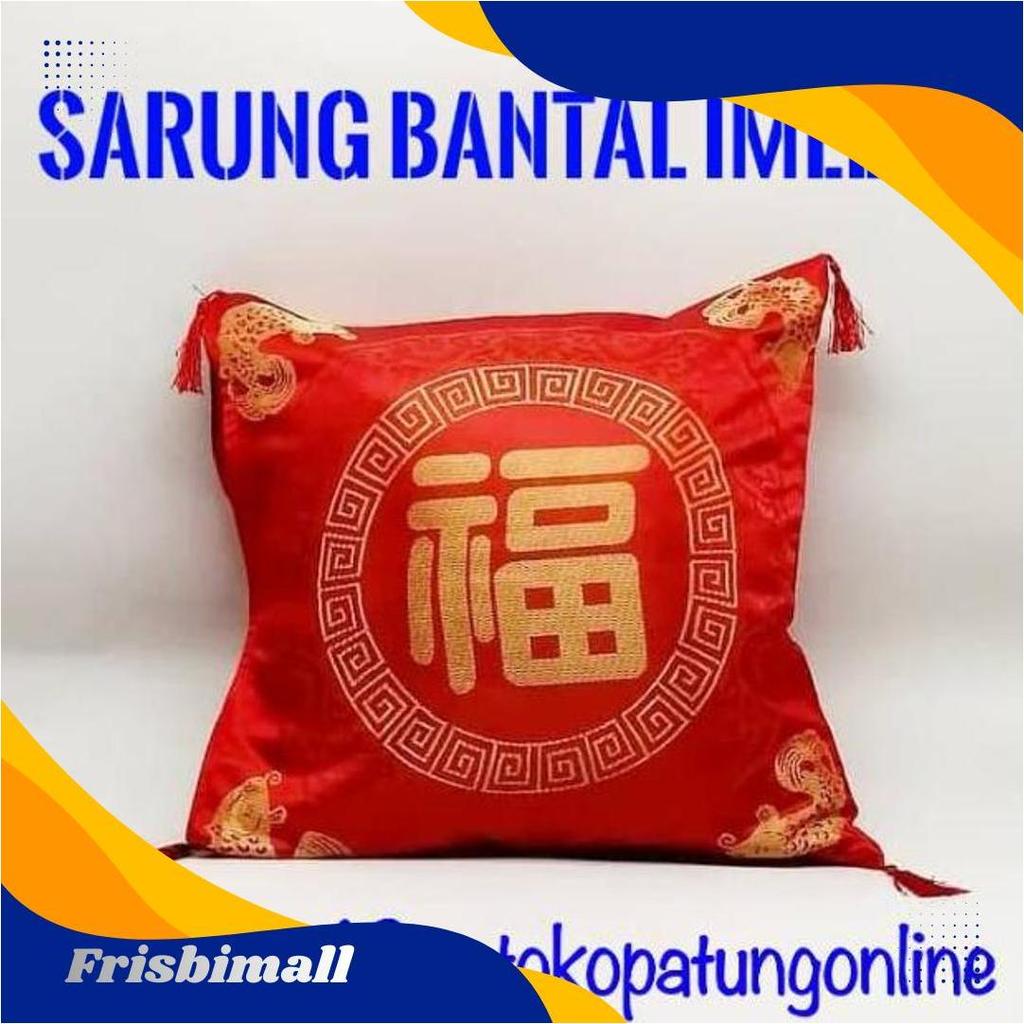 Bantal Sofa Imlek Hoki 01 Kain Motif Fuk Cod