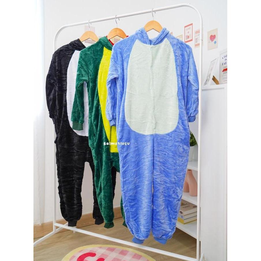 Ready BALMUTLUCU | Onesie Jumpsuit Kids | Baju Tidur Piyama Kostum Model Overall Ada Hoodie Size Ana