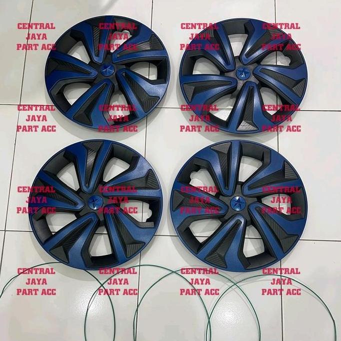 EVAHI DOP VELG UT HITAM LIST BIRU RING 13&14MOBIL UNIVERSAL AVANZA XENIA CALYA SIGRA LIVINA MARCH DA