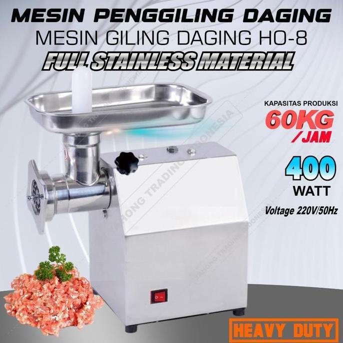 LOMARASHOP Gilingan Penggiling Daging Listrik HO-8 / Meat Grinder Electrik Mini