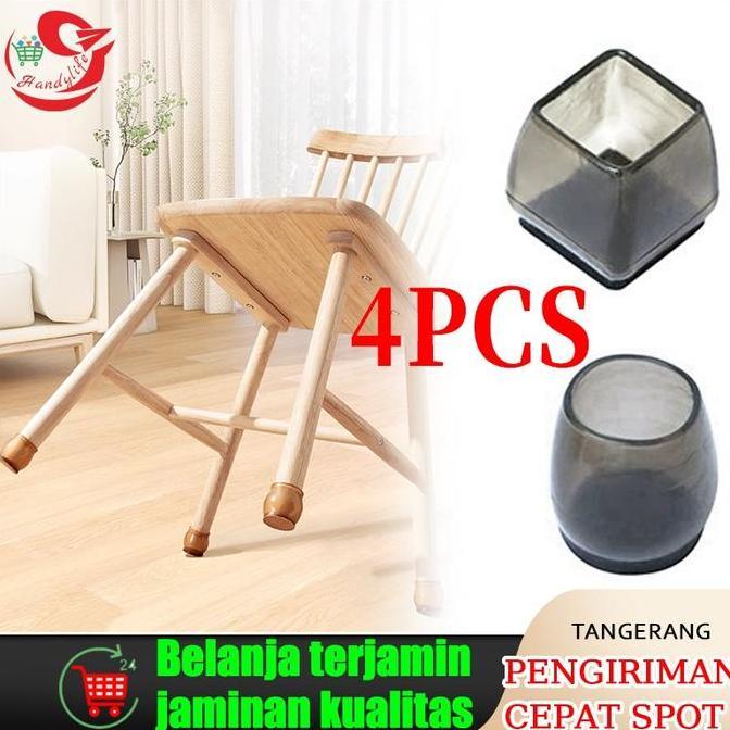 MVO 4pcs Alas Kaki Meja Silicon Pelindung Kaki Meja Premium Cover Alas Pelindung Kaki Meja Kursi Bul