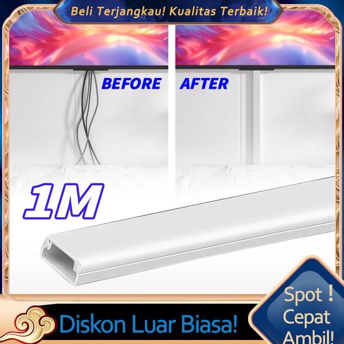 MVO 1 Meter Penutup Kabel Cable Duct Ducting PVS / Kabel Protektor Dinding Lantai