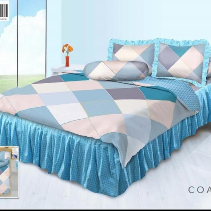 EVAHI Sprei Rumbai Topi King My Love Coastal 180x200 rumbai 50 cm